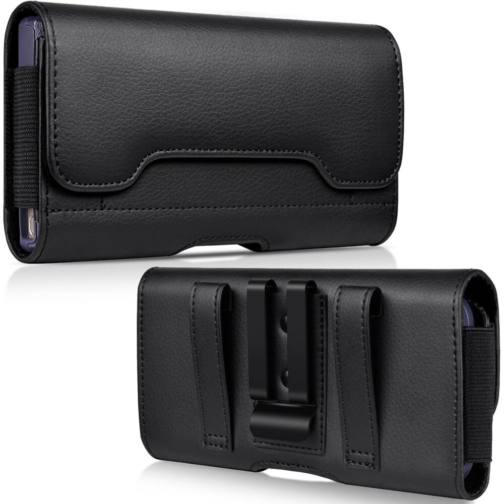 Leather Phone Holster Strong Metal Belt Clip And Card Holder, 20G184PH033